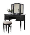 742169407213 Bobkona St Croix Collection Vanity Set With Stool Black 886511000827