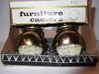 74241 Shepherd Casters New Brass Vintage Retro Carpet Pair Free Ship 74241 Shepherd Casters New Brass Vintage Retro Carpet Pair Free Ship
