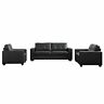 776069986868 Corliving Club Tufted Bonded Leather Sofa Set Black