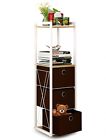 794568035597 Tier Storage Shelves Ladder Rack With Removable Bins