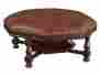 8-1248 Hekman Havana Octagon Ottoman Coffee Table In Antique 8-1248 Hekman Havana Octagon Ottoman Coffee Table In Antique
