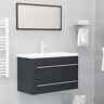 804838 Vidaxl Piece Bathroom Furniture Set Gray Chipboard 720286243145 804838 Vidaxl Piece Bathroom Furniture Set Gray Chipboard 720286243145
