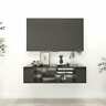 806236 Vidaxl Hanging Tv Cabinet High Gloss Black Chipboard 720286541586