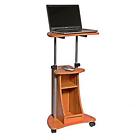 858108000893 Techni Mobili Adjustable Height Laptop Cart With Storage Color Woodgrain 858108000893 Techni Mobili Adjustable Height Laptop Cart With Storage Color Woodgrain