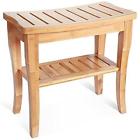 862109000103 Deluxe Bamboo Shower Seat Bench With Storage Shelf 862109000103 Deluxe Bamboo Shower Seat Bench With Storage Shelf