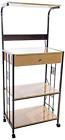 873353000375 Home Source Beech Microwave Cart With 2 Electrical Outlets Drawer And Shelves 873353000375 Home Source Beech Microwave Cart With 2 Electrical Outlets Drawer And Shelves