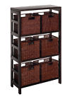 0217134 92610 Winsome Wood Leo Shelf And Baskets One Small 021713926104 0217134 92610 Winsome Wood Leo Shelf And Baskets One Small 021713926104