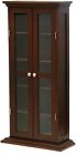 94944 Winsome Wood Cd Dvd Cabinet With Glass Doors Antique Walnut 666671246989