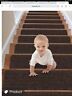 9x26in Matahum Carpet Stair Treads Rubber Backing Mats Rug Set Washable 9x26in Matahum Carpet Stair Treads Rubber Backing Mats Rug Set Washable