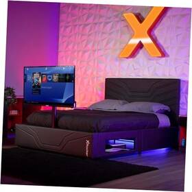 Ace Bayou Corp. 094338700053 Oracle Gaming Bed With Tv Mount Vegan Leather And Durable Metal Frame Full Ace Bayou Corp. 094338700053 Oracle Gaming Bed With Tv Mount Vegan Leather And Durable Metal Frame Full