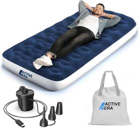 Ab-s3-k3-k04 Active Era Luxury Camping Air Mattress With Built In Pump - Twin Dark Blue