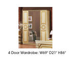 Aida4doorw-d Esf Furniture Aida Door Wardrobe In Ivory With Gold Aida4doorw-d Esf Furniture Aida Door Wardrobe In Ivory With Gold