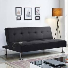 Alden Design 846254079306 Moderno Sofa Cama Plegable Futon Convertible Con Puerto Usb Muebles De Sala New Alden Design 846254079306 Moderno Sofa Cama Plegable Futon Convertible Con Puerto Usb Muebles De Sala New