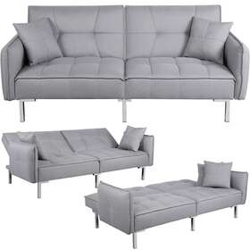 Tdxiju0001 Alden Design Convertible Sleeper Sofa Bed Couch Pull Out Futon Daybed Recliner Couches