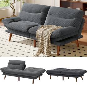 Amada Homefurnishing 810181468571 Futon Sofa Bed Vintage Couch With Adjustable Backrest And Amada Homefurnishing 810181468571 Futon Sofa Bed Vintage Couch With Adjustable Backrest And