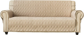 Ameritex Couch Sofa Slipcover Waterproof Nonslip Quilted Protector Beige 78inch Ameritex Couch Sofa Slipcover Waterproof Nonslip Quilted Protector Beige 78inch