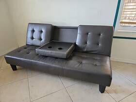 2036407 Ameriwood Industries Inc. Converible Futon Sofa Bed With Cupholder 2036407 Ameriwood Industries Inc. Converible Futon Sofa Bed With Cupholder