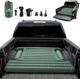 Arlierss New60956 2 Truck Bed Air Mattress 5.5ft-5.8ft Inflatable Camping Sleeping Full Green