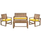B00ecau9xw Safavieh 4 Piece Acacia Patio B00ecau9xw Safavieh 4 Piece Acacia Patio
