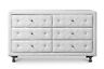 Bbt2030-dresser-white Baxton Studio Luminescence White Faux Leather Upholstered Dresser 847321029118