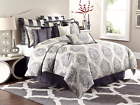 Bcs-ks13-pyton-gra Aico Peyton King Comforter Set In Graphite Bcs-ks13-pyton-gra Aico Peyton King Comforter Set In Graphite