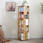 Be000125 Clevr Vertical Media Storage Tower Revolving Bookcase Bookshelf Spinning Dvd