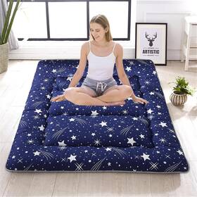 Beytlye 790926679434 Japanese Floor Mattress Thicken Full 80 Inch X 47 Starry Blue