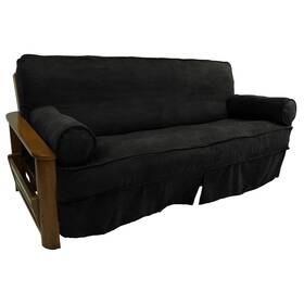 Blazing Needles 749645647064 Solid Microsuede Double Corded 8 Inch To 9 Futon Slipcover Set With Blazing Needles 749645647064 Solid Microsuede Double Corded 8 Inch To 9 Futon Slipcover Set With