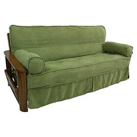 Blazing Needles 749645647118 Solid Microsuede Double Corded 8 Inch To 9 Futon Slipcover Set With