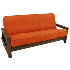 Blazing Needles 749645647729 Microsuede Corded Full-size 8-10 Inch Thick Futon Cover - Tangerine Dream Full