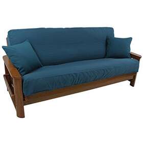 Blazing Needles 749645648924 Solid Twill 8 Inch To 9 Futon Cover Set With 2 Throw Pillows Blazing Needles 749645648924 Solid Twill 8 Inch To 9 Futon Cover Set With 2 Throw Pillows