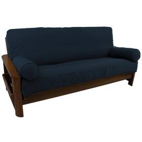 Blazing Needles 749645649013 Solid Twill 8 Inch To 9 Futon Cover Set With 2 Bolster Pillows