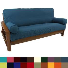 Blazing Needles 749645649174 Twill Full-size 8-10 Inch Thick Futon Cover Set With Two Bolster Pillows - Full