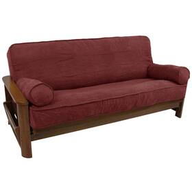 W9y-bnl-9684-cd-ms-rw Blazing Needles Solid Microsuede Double Corded 8in To 9in Futon Cover Set W9y-bnl-9684-cd-ms-rw Blazing Needles Solid Microsuede Double Corded 8in To 9in Futon Cover Set