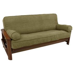 W9y-bnl-9684-cd-ms-sg Blazing Needles Solid Microsuede Double Corded 8in To 9in Futon Cover Set W9y-bnl-9684-cd-ms-sg Blazing Needles Solid Microsuede Double Corded 8in To 9in Futon Cover Set