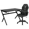 Bln-x10d1904-bk-gg Flash Furniture Black Gaming Desk And Racing Chair 889142608349 Bln-x10d1904-bk-gg Flash Furniture Black Gaming Desk And Racing Chair 889142608349