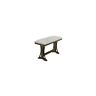 Bm215472 Benzara Counter Height Fabric Upholstered Bench With Trestle 192551429291 Bm215472 Benzara Counter Height Fabric Upholstered Bench With Trestle 192551429291