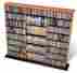 Bma-0960 Prepac Dvd Storage Tower Media Cabinet 21 Adjustable Shelves Cd Video Games Wood Oak