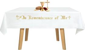 Botide 705353194917 Large In Remembrance Of Me Embroidery Altar Frontal Holy Communion Table Cloth C