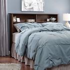 3175581 Brown - Sauder Rum Headboard Queen County Full Wood Id Walnut Line