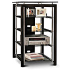 Bush Furniture Audio Video Rack Glass Metal Tower Sophisticated Decor Midnight Mist 042976448400 Bush Furniture Audio Video Rack Glass Metal Tower Sophisticated Decor Midnight Mist 042976448400