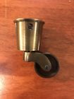 C-3cs Unbranded Set Of Antique Brass Round Cup Caster Style