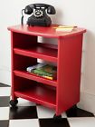 Cart-3 Red Sturdy Open-ended Rolling Solid Ash Construction. Utility Shelves Cart-3 Red Sturdy Open-ended Rolling Solid Ash Construction. Utility Shelves