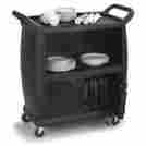 Cc2036dp03 Carlisle Small Black Bussing Cart With Door And Panels 077838189795 Cc2036dp03 Carlisle Small Black Bussing Cart With Door And Panels 077838189795
