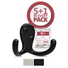 Ch-06 Jd Jack Ndrill Double Coat Hooks Pack Black 763961382140 Ch-06 Jd Jack Ndrill Double Coat Hooks Pack Black 763961382140