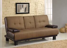 Co 021032210656 Two Tone Microfiber Sofa Bed Futon In Brown Co 021032210656 Two Tone Microfiber Sofa Bed Futon In Brown