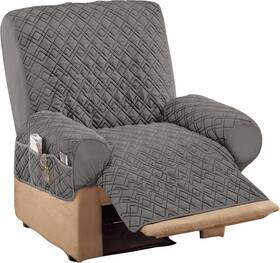 Shbd180903 Collections Etc Diamond-shape Quilted Stretch Recliner Cover With Slate Gray Shbd180903 Collections Etc Diamond-shape Quilted Stretch Recliner Cover With Slate Gray