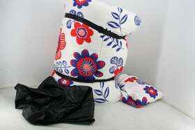 Colorful Mart 210823341003 Colorfulmart Flowers White Japanese Style Futon Mattress Queen Sizing