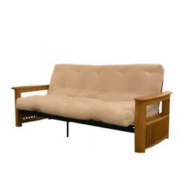 Columbus Full-size Frame Premier Mattress Futon Set Walnut Finish Hunter