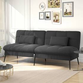 Comhoma 810154199136 Cloud Comfort Convertible Futon Sofa Bed Black Comhoma 810154199136 Cloud Comfort Convertible Futon Sofa Bed Black